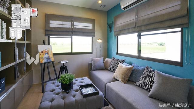 占地僅100平現(xiàn)代二層小別墅圖，地雖小，布局卻很合理