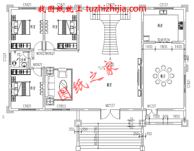 二層小別墅外觀圖片，別墅圖紙，外觀時尚，布局簡單實用，挑空的客廳設計