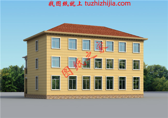 大氣、簡約三層雙拼別墅設計圖，適合和父母同住，既相互關照又相互獨立