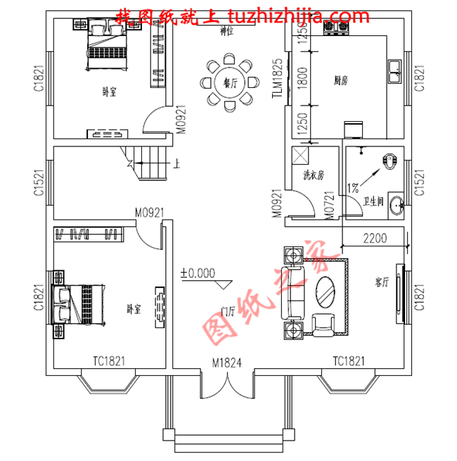 舒適大方三層房屋設計圖紙及圖片,占地150平米,布局合理,臥室多