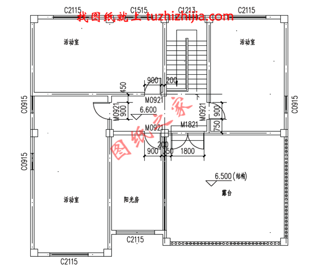 復式三層別墅設計圖片及全套圖紙，客廳中空，外觀為歐式建筑的風格，高端大氣