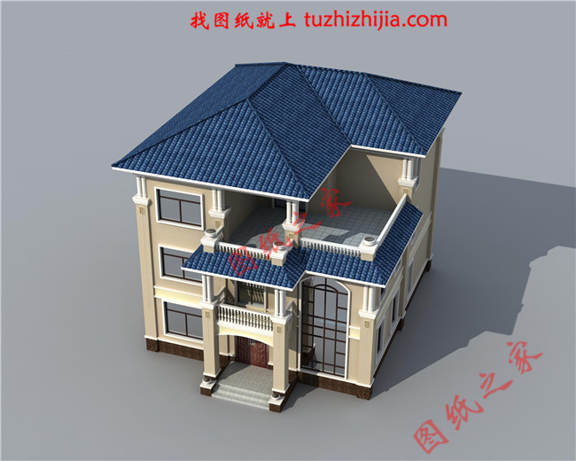 戶型簡單實(shí)用的三層農(nóng)村房屋設(shè)計(jì)圖紙，復(fù)式結(jié)構(gòu)，大面積開窗，增加了采光度又增加了美觀度