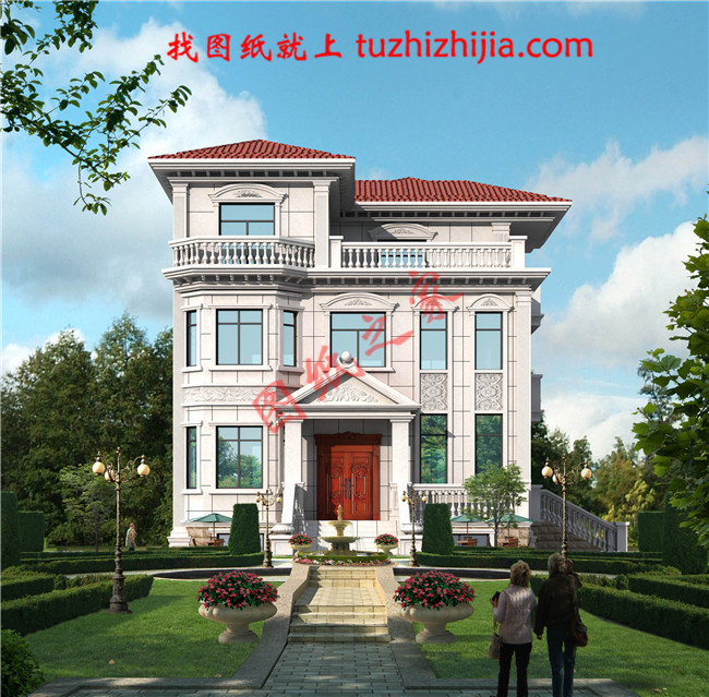 帶地下室新農村三層房屋圖紙，高大上的外觀，內部布局合理，經典的造型