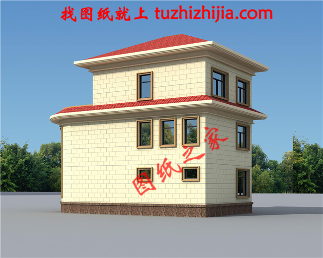 小戶型三層別墅房屋設計圖紙,占地80多平米,麻雀雖小五臟俱全,布局合理,造價20萬左右