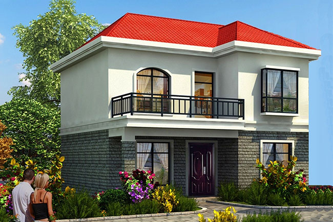 農村13萬元二層小樓設計圖，超有設計感的小戶型