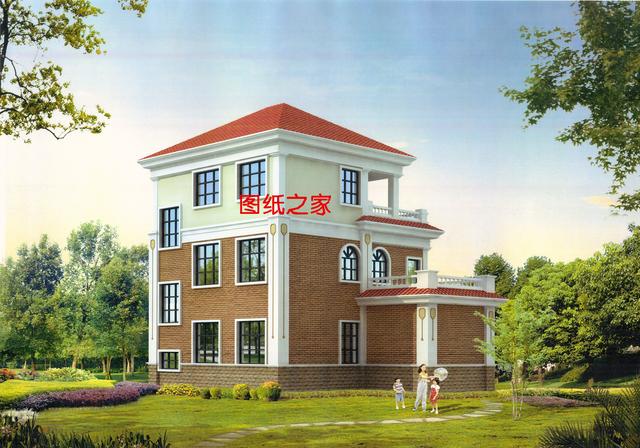 25萬左右農(nóng)村三層別墅圖，朋友看了都豎大拇指