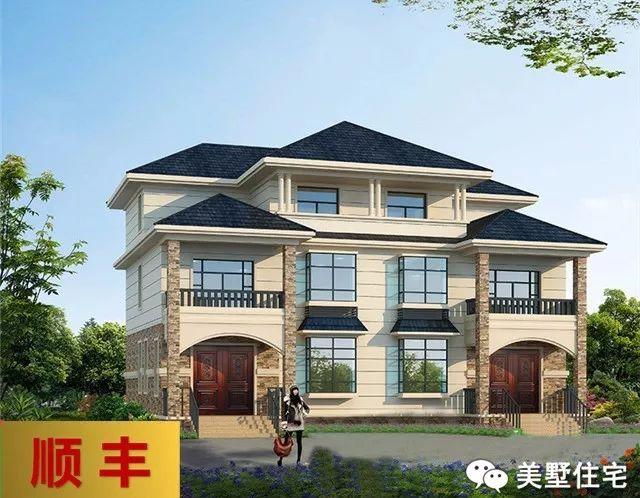 一戶30萬自建農村雙拼別墅，時尚簡約高低錯落，非常漂亮