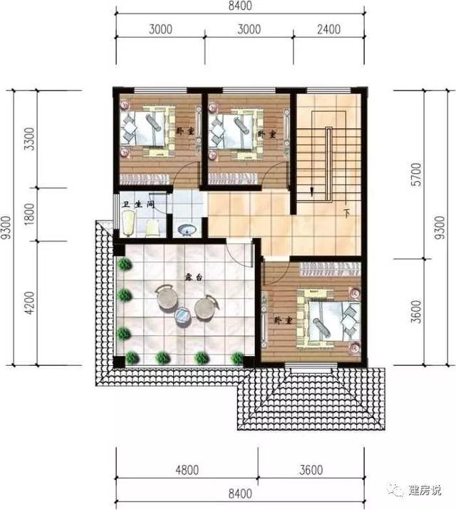 12x9米農村三層別墅（附設計圖+效果圖），外觀美極了