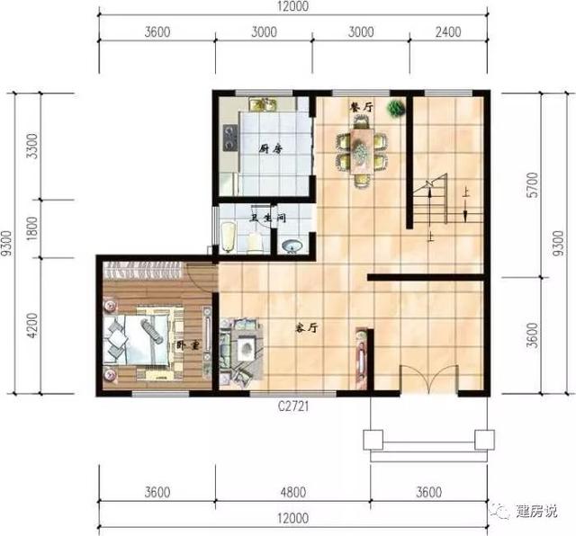 12x9米農村三層別墅（附設計圖+效果圖），外觀美極了