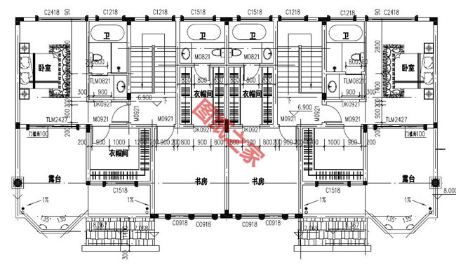 氣派的三層雙拼別墅圖，沒個百八十萬的不敢建