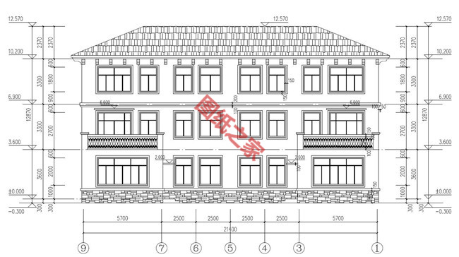 氣派的三層雙拼別墅圖，沒個百八十萬的不敢建