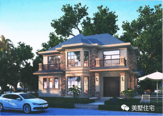 25萬(wàn)搞定的2層現(xiàn)代小別墅方案，附建好的實(shí)景圖
