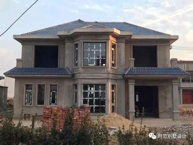 12*11米農村別墅戶型圖，附建好的實拍圖+全套圖紙