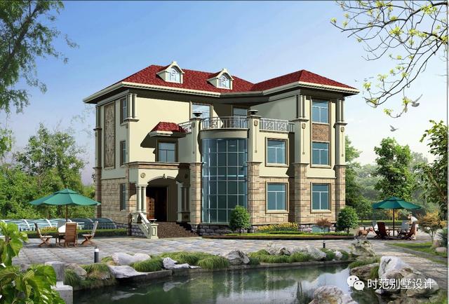 帶地下室歐式三層別墅方案圖，大氣，上檔次