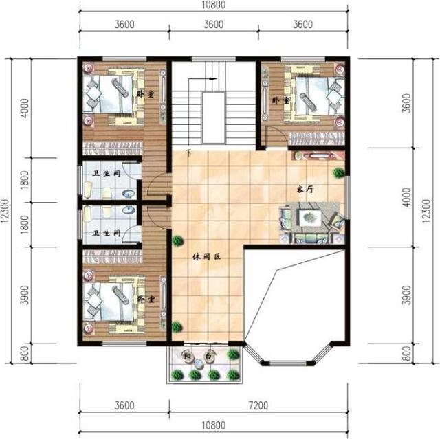11乘12米帶神位的三層自建房方案，看完保證心動