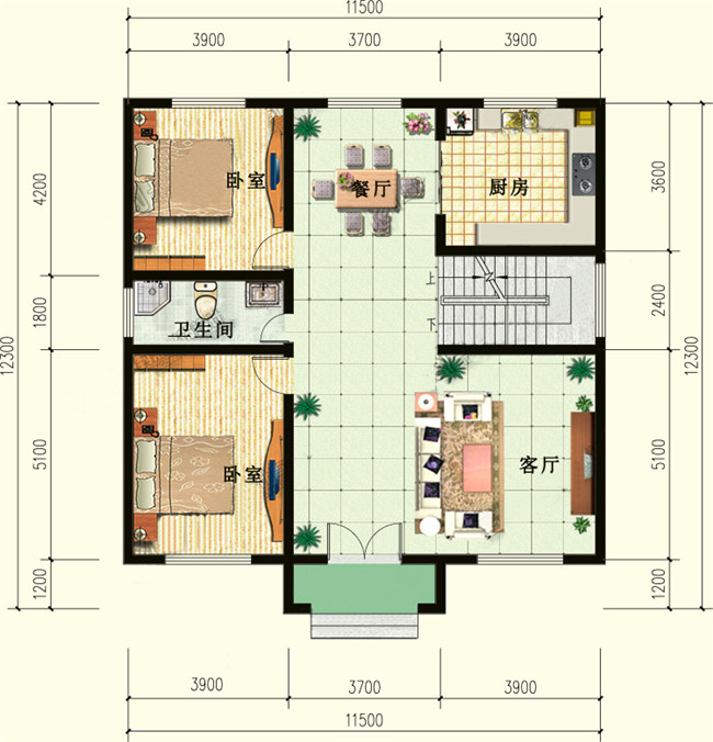 11乘12米經(jīng)典二層農(nóng)村自建房屋方案，看了都點贊