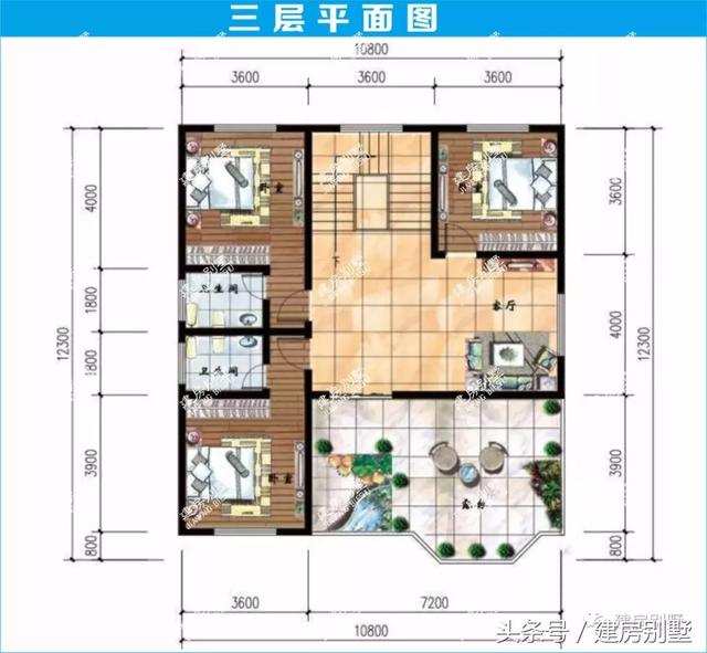 2款造價40萬的三層別墅設計方案，農村建超值