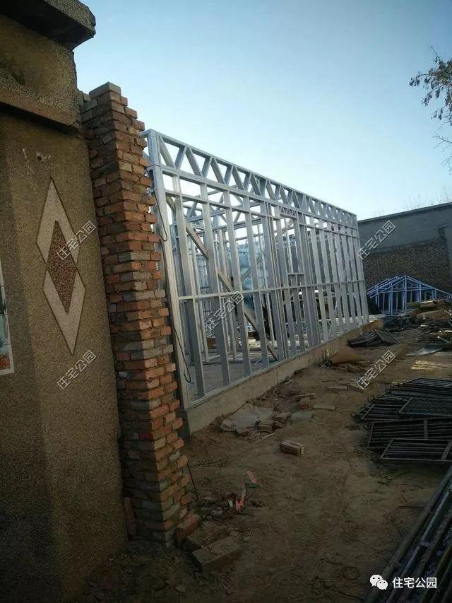 實拍一層輕鋼結(jié)構(gòu)施工過程，附平面戶型圖