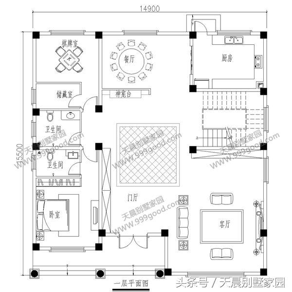 15*15米農村自建別墅實景圖，附設計方案