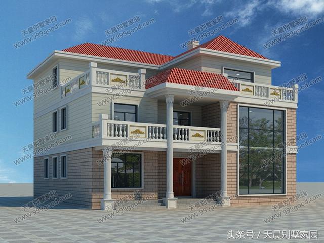 15*15米農村自建別墅實景圖，附設計方案