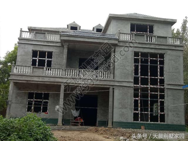 15*15米農村自建別墅實景圖，附設計方案