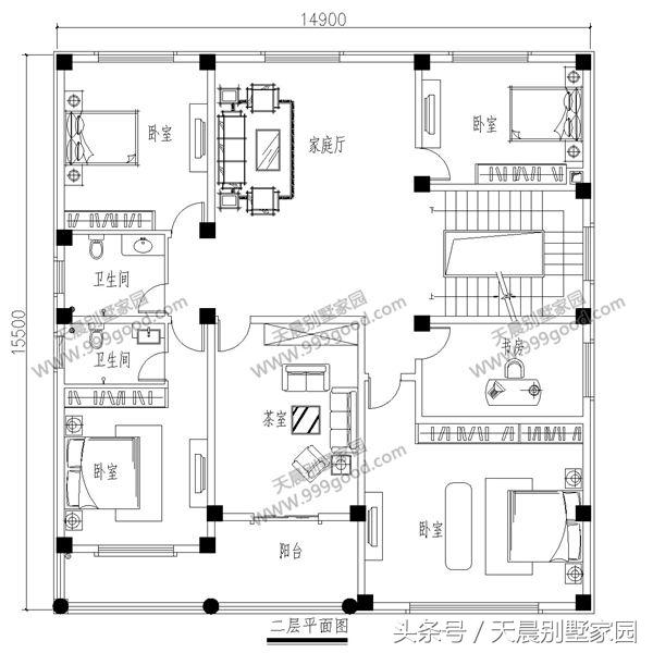 15*15米農村自建別墅實景圖，附設計方案