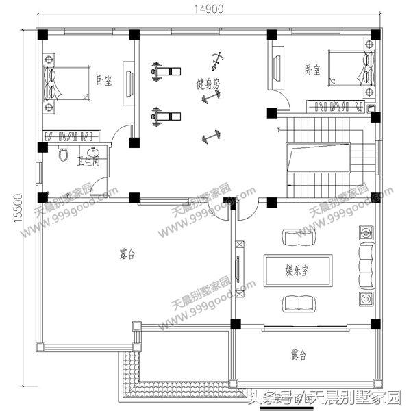 15*15米農村自建別墅實景圖，附設計方案
