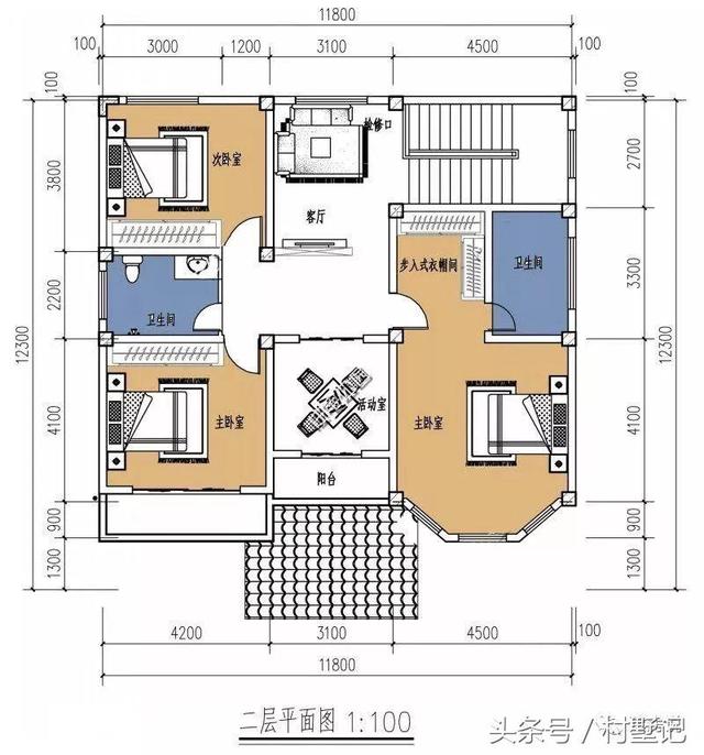 4款人見人愛的二層別墅設計圖，附方案戶型圖