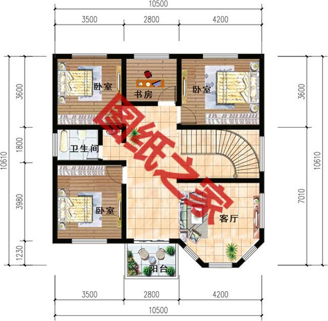 20萬農村自建二層樓房設計圖，看完借錢都想建