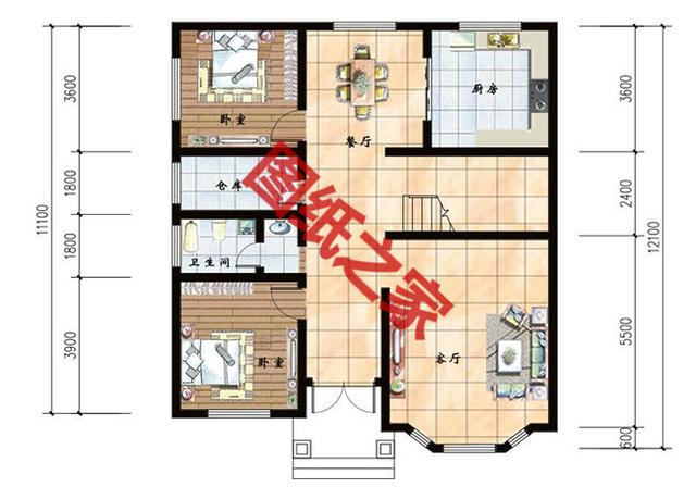 20萬農村自建二層樓房設計圖，看完借錢都想建
