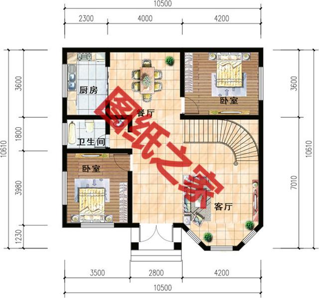 20萬農村自建二層樓房設計圖，看完借錢都想建