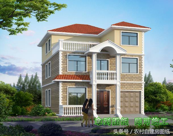 5款帶車庫的農村別墅設計圖，有車的方便啦