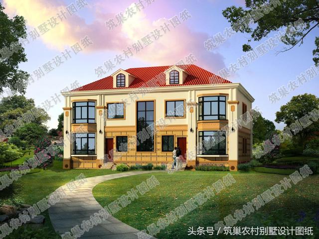 2026年全新農村四間二層別墅設計圖，外觀美極了
