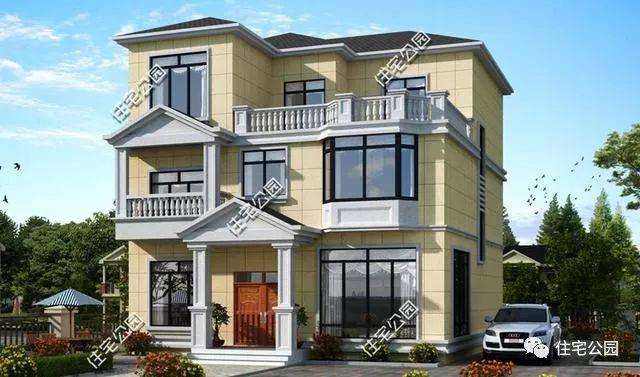 房間多的三層自建樓房設計方案圖，大家庭建造