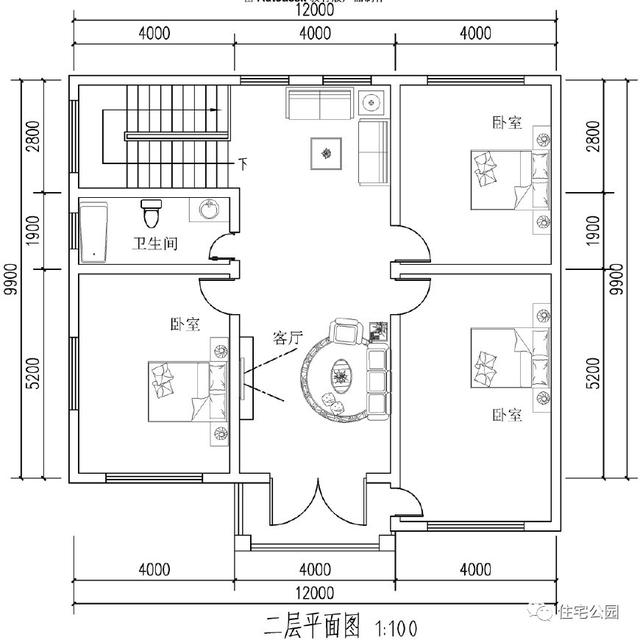 3套造價40萬的三層別墅設計圖，附戶型方案圖