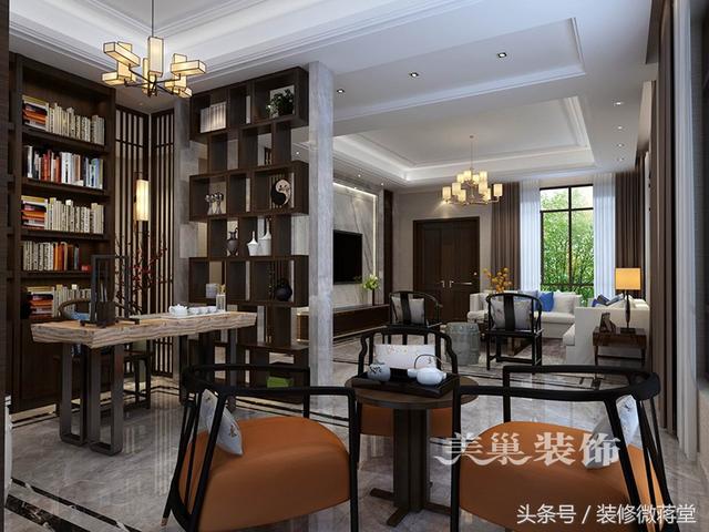 古典中式風(fēng)格別墅裝修實(shí)拍，格調(diào)高雅布局精美