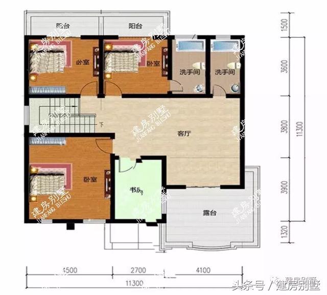 11×11米二層農村小別墅設計方案圖，布局經濟又實用