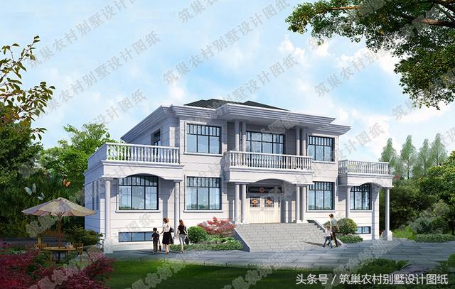 360㎡帶地下室二層農村自建別墅方案，讓城里人羨慕吧