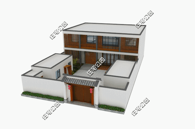 帶小院的新中式房屋設計方案，適合農村養老