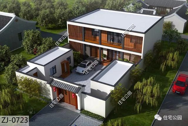 帶小院的新中式房屋設計方案，適合農村養老