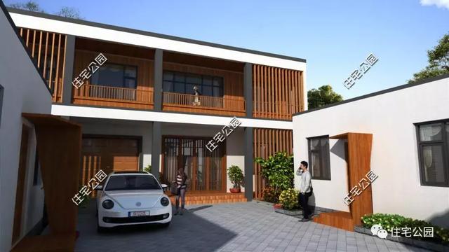 帶小院的新中式房屋設計方案，適合農村養老