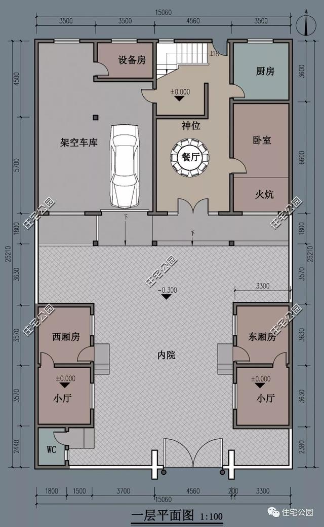 帶小院的新中式房屋設計方案，適合農村養老