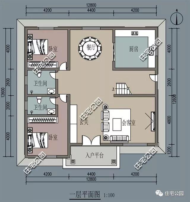 12X11米農村3層房屋設計圖，2中戶型布局，看看建哪個