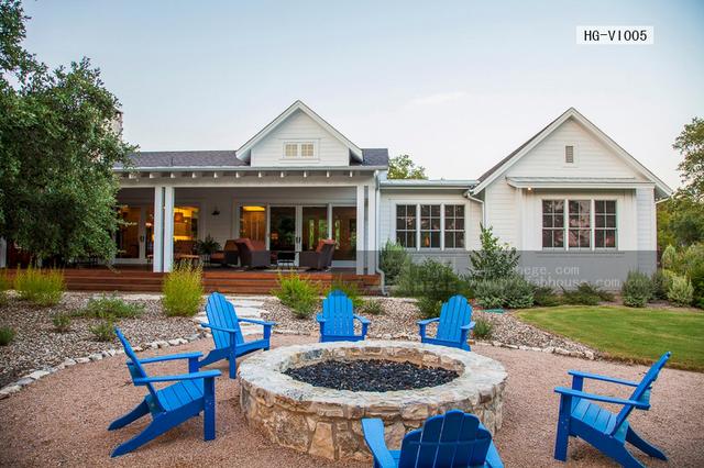 一層田園風格別墅圖片，附室內裝修圖