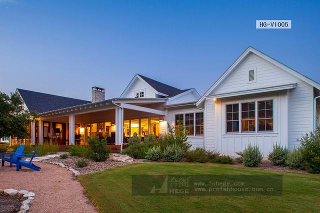 一層田園風格別墅圖片，附室內裝修圖