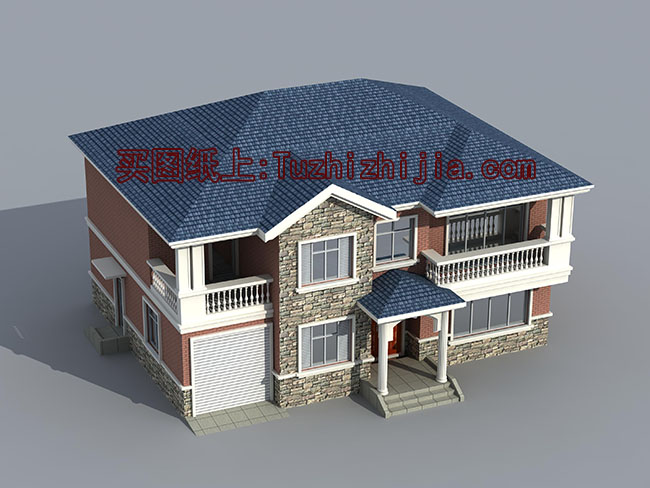 農村四間二層別墅設計方案圖,外觀精致、時尚