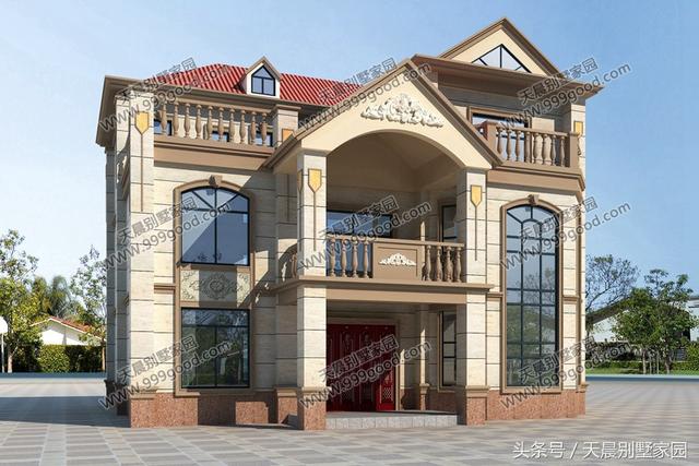 15*13米三層自建別墅方案圖，看起來高端、上檔次