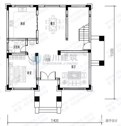 6款挑空客廳農村別墅戶型圖，都帶大氣落地窗