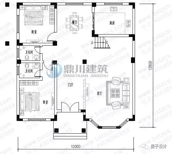 6款挑空客廳農村別墅戶型圖，都帶大氣落地窗