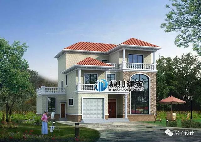 6款挑空客廳農村別墅戶型圖，都帶大氣落地窗